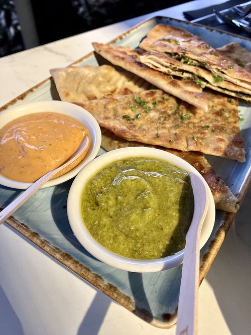 Bolani chives  at Zoha in Sydney