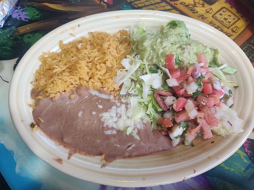 Veggie fajitas condiments at El Jalisco Mexican Restaurant in Williamstown
