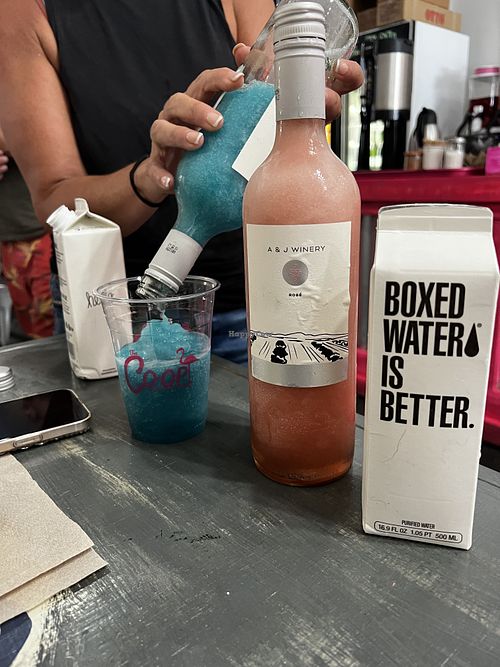 Frose-to-go; OG Strawberry and Blue Rasberry  at The Co-Op - Sullivan's Island in Sullivans Island