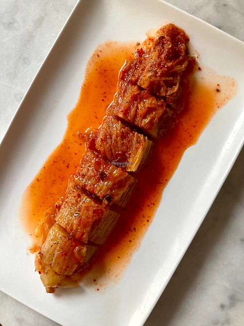 Kimchi au chou chinois, affiné à basse température pendant trois mois  at Vivant  in Grenoble