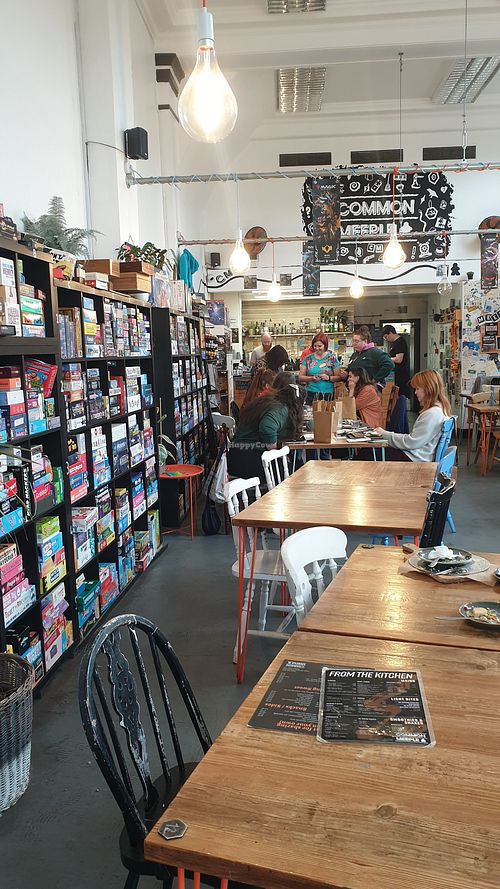 Inside at Common Meeple Board Game Cafe in Swansea