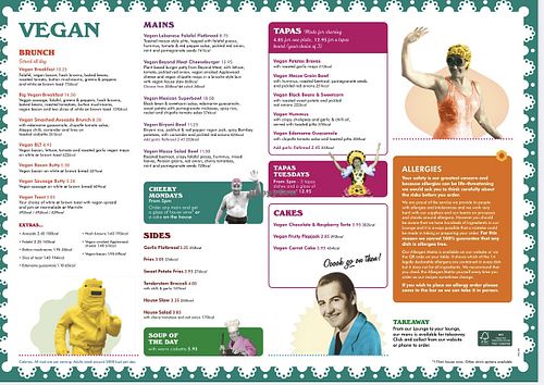 The menu   at Lounges - Prospero Lounge in Stratford-upon-avon