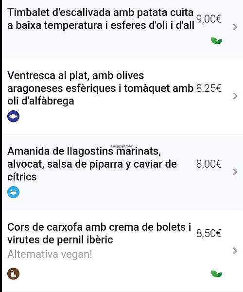 2 entrantes veganos at Tocaboires in Terrassa