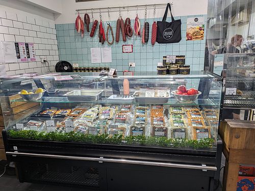 Inside at Suzy Spoon's Vegetarian Butcher in Marrickville