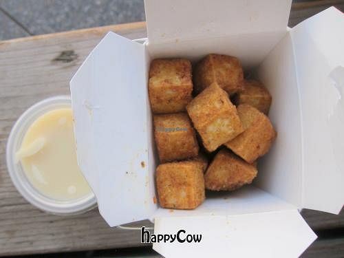 Kentucky style tofu nuggets with vegan mayo at Suzy Spoon's Vegetarian Butcher in Marrickville