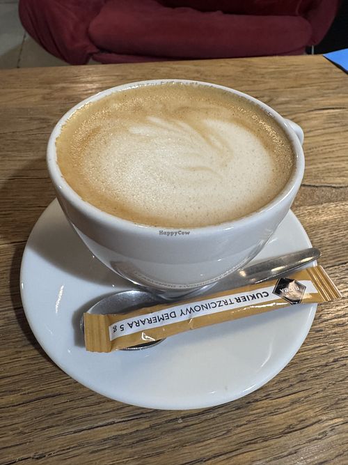 Oat milk latte  at Kawiarnia Literacka in Krakow