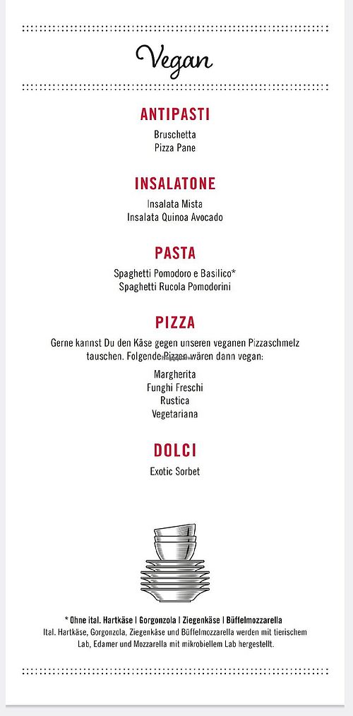 Vegan cheese on request ✌️🧀🍕 at L'Osteria - Florianigasse in Vienna