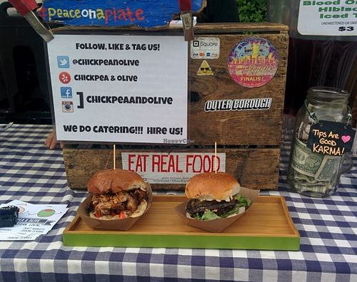 Samples at Chickpea & Olive in Brooklyn