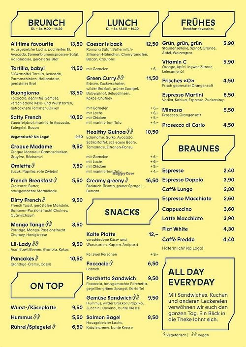 Frühstück, Mittagessen und Snacks at atelier 83 in Weil Am Rhein