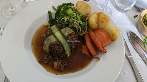 Vegan Sunday roast option at The Druidstone Hotel in Haverfordwest