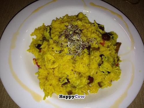 Omra Elias risotto with porcini mushrooms at Omra Elias in Bucharest