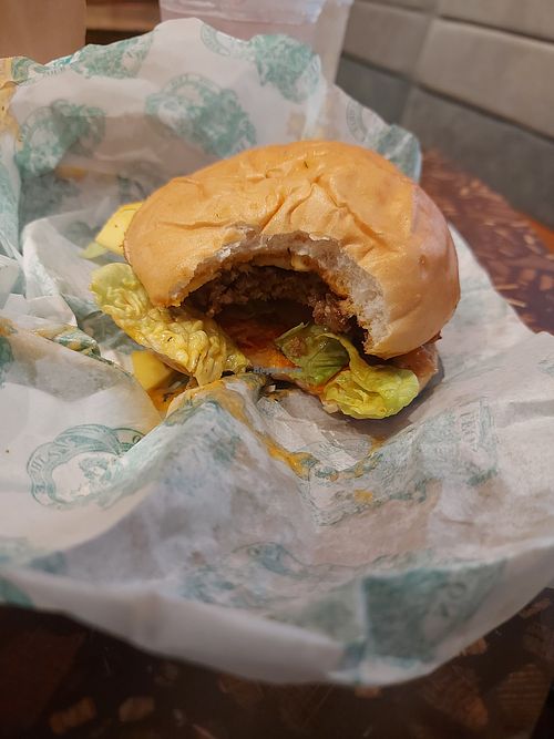 Vegan LOVE burger at LEON in South West London