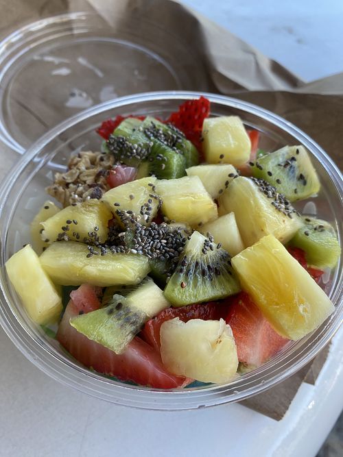 Enjoyed Outdoors 😛 Cannot Recommend Enough! Tangy, very refreshing as these days start heating up! 💕  at Vitality Bowls in Modesto