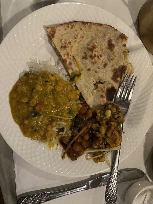 Dal, chickpeas, spicy cauliflower with ginger   at Chola in New York City