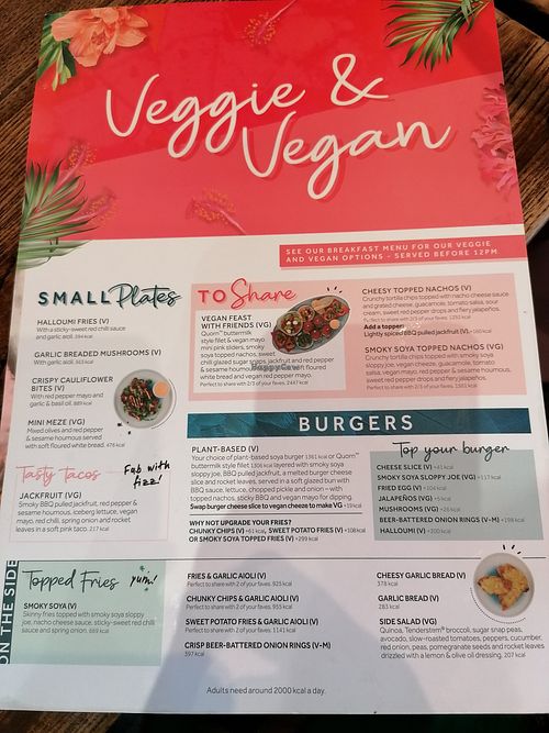 Menu 1 at Slug & Lettuce - Blackpool in Blackpool