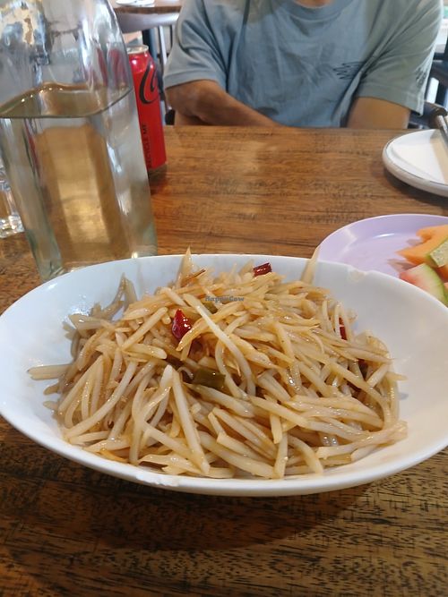 Sweet and sour potato at Dumpling Land in Wallsend