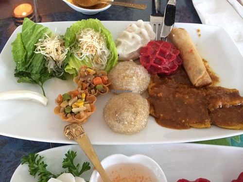 appetizer sample plate  at Thai Onzon in Cochrane