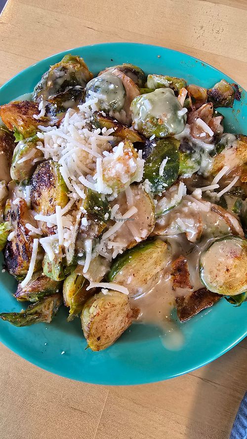 Brussel sprouts at The Hidden Chickpea in Madison