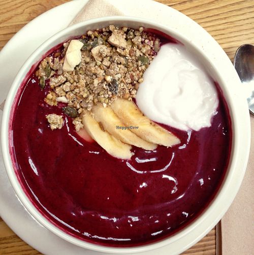 Acai bowl with coconut yoghurt and rawnola at Little Bird Organics - Kingsland in Auckland