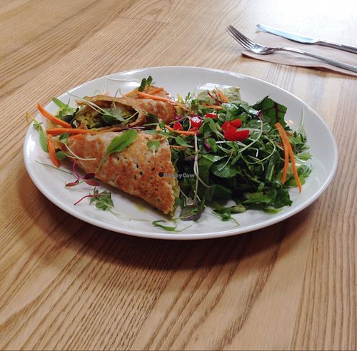 savoury crepe wrap at Little Bird Organics - Kingsland in Auckland