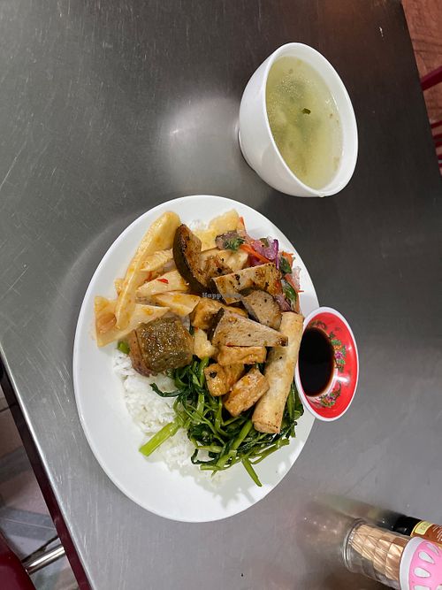 Rice plate of the day  at Quán Chay Đồng Tâm  in Ninh Hoa