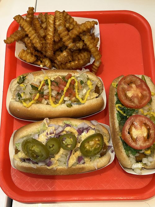 Vegan hotdogs!  at Haute Doggery in Las Vegas