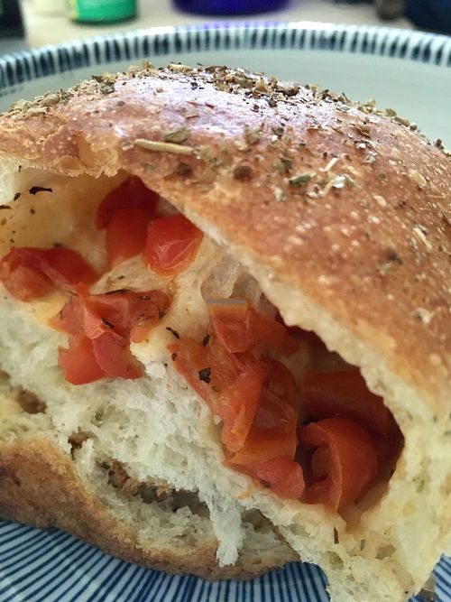 Tomato confit focaccia at Umm Umm in Tainan