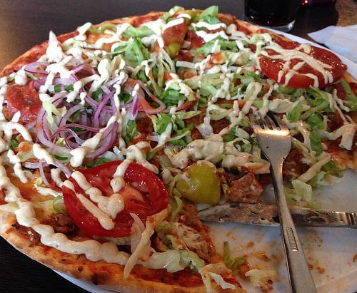 kebab-pizza at Kruthuset in Oerebro