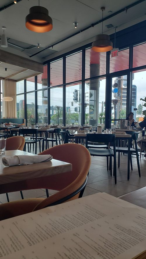 Inside seating at Love.Life in Culver City