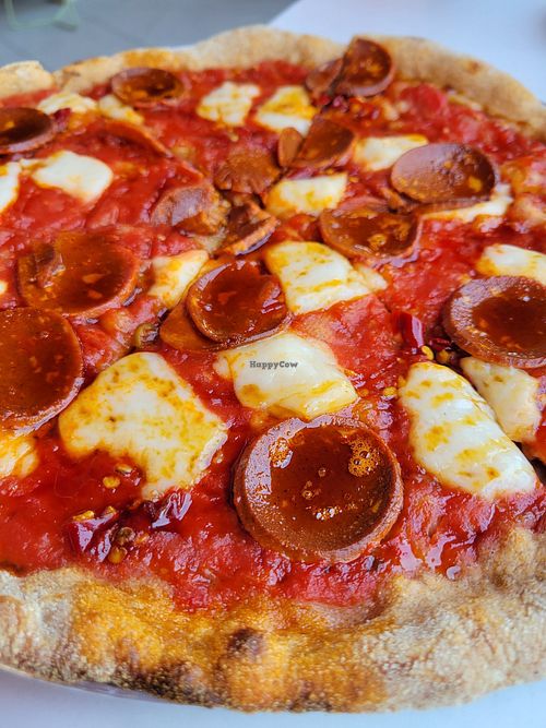 Pepperoni pizza at Love.Life in Culver City