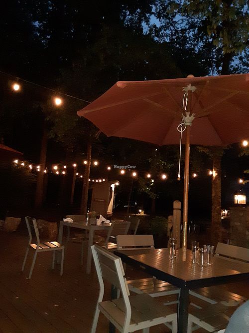 Patio at Dancing Bear Appalachian Bistro in Townsend