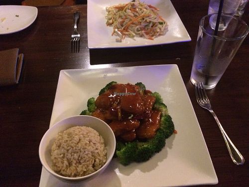 vegan orange chickun at Veggie Fun in Providence