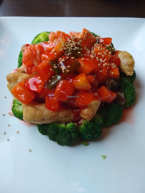 Sweet and sour protein at Veggie Fun in Providence