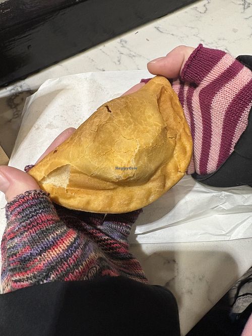 Vegan empanada   at Manotas Organics & Latin Foods in Toronto