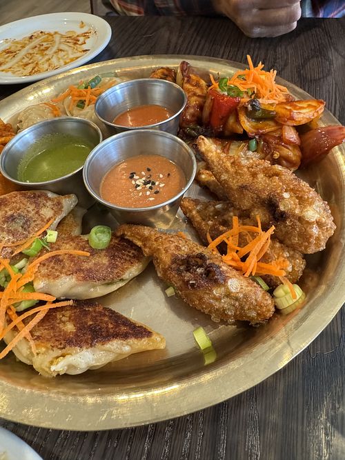 Vegan momo platter  at The Momo Spot in Ottawa