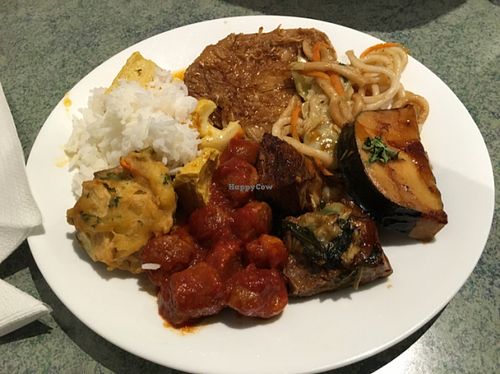 blissful dinner plate  at Blissful Healthy Vegan Takeaways in Hamilton