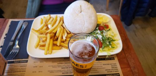 With side and 0 alcohol beer at Burgerij in Antwerpen