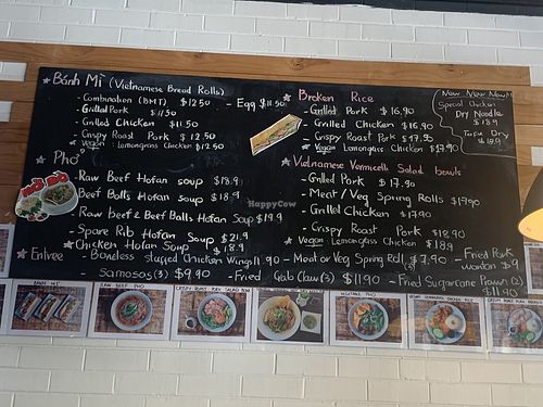 Menu at Viet Pho Freo in Fremantle