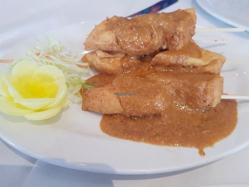 Bean Curd Satay in Peanut sauce at Kam Sang  in Scarborough