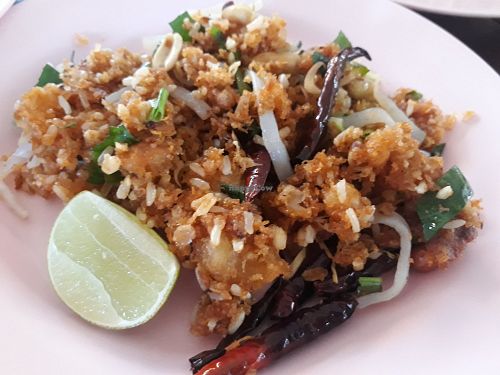 Dish with chili at Tawanthong Restaurant and Shop in Khon Kaen