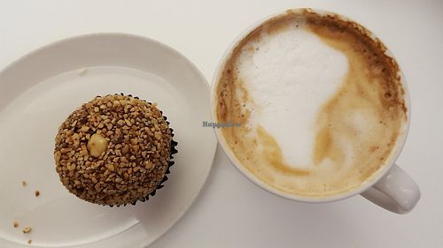 Coffee and cake in the cafe at Seed Cafe in North West London