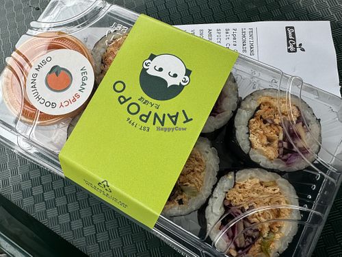 vegan 'sushi'  at Seed Cafe in North West London