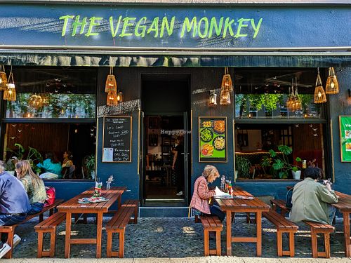 Outside of The Vegan Monkey at The Vegan Monkey in Berlin