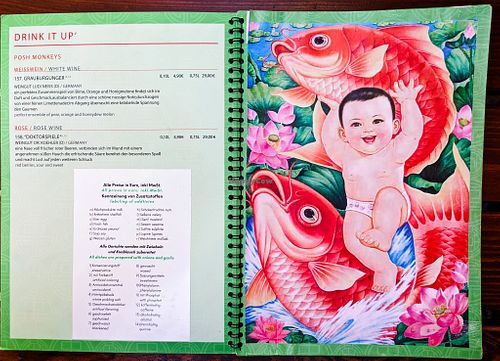 Menu page at The Vegan Monkey at The Vegan Monkey in Berlin