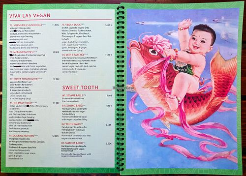 Menu page at The Vegan Monkey at The Vegan Monkey in Berlin
