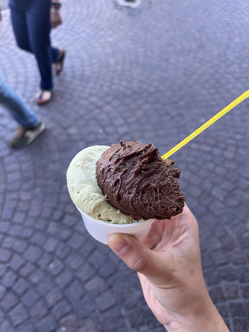 Pistacchio & chocolate  at Gelateria Marcella in Arona