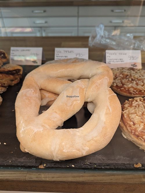 Vegan pretzel at FreeFrom in Budapest