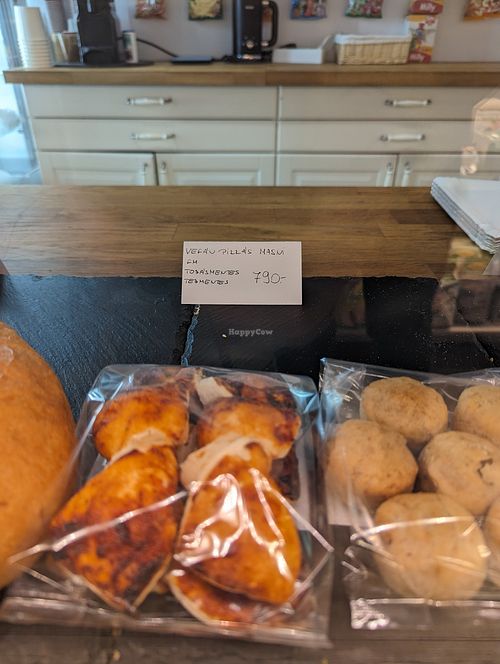 Vegan dough knots at FreeFrom in Budapest