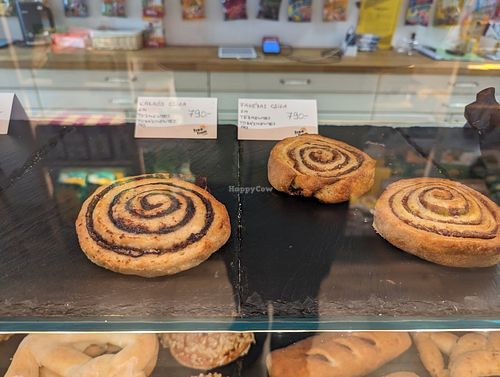 Vegan scrolls at FreeFrom in Budapest