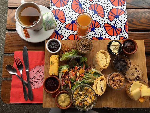 vegan brunch w/ all the goodies you can imagine at Bistrot and Chocolat in Strasbourg